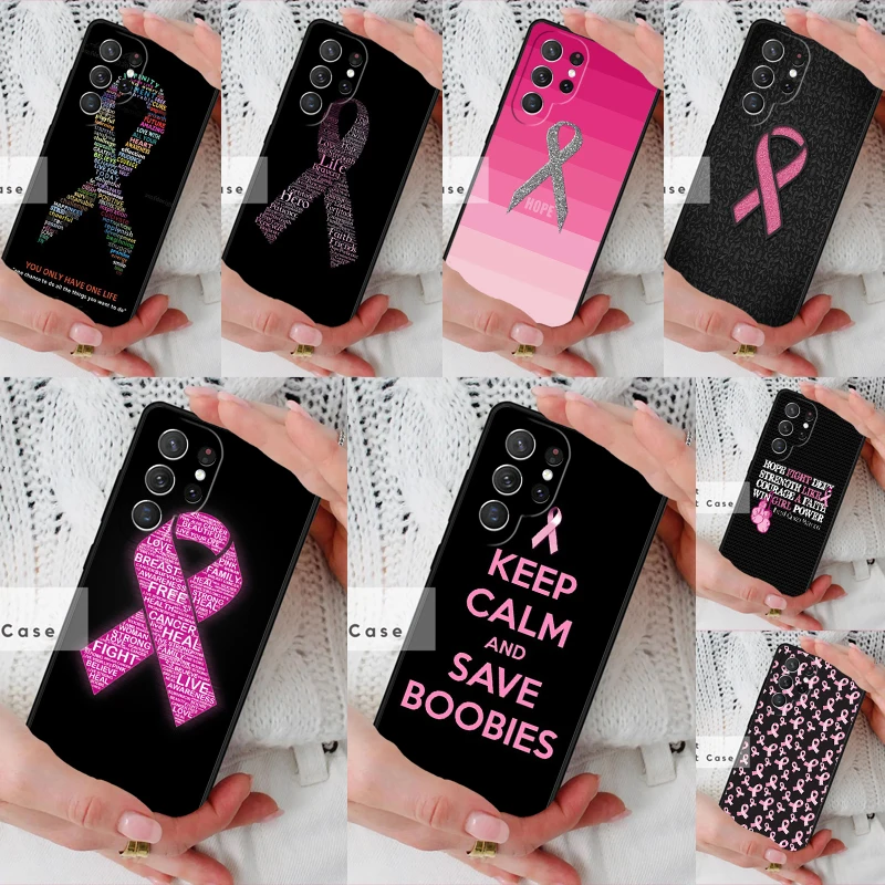 Girly Breast Cancer pink Ribbon Amazing Phone Cover Case for Samsung Galaxy S26 Ultra S20 FE Note 10 S24 S23 S21 S25 Plus S22