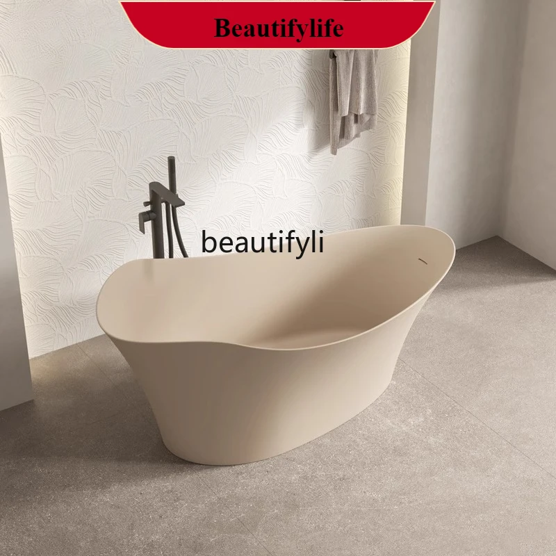 

Artificial stone household integrated matte bathtub Double hotel B & B freestanding bathtub