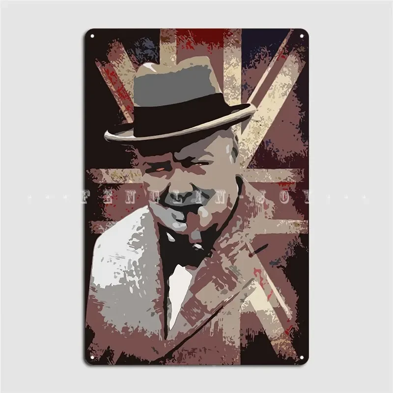 Sir Winston Churchill Poster Metal Plaque Bar Cave Plaques Wall Pub Vintage Tin Sign Poster