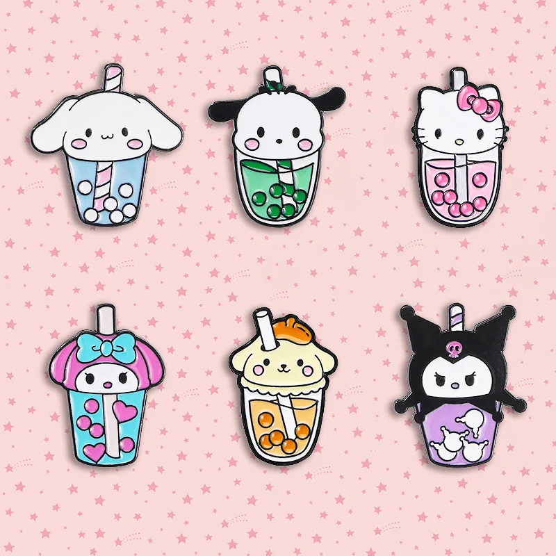 6 قطع، C، شارات معدنية كرتونية إبداعية لطيفة كملحقات، أكياس الدمى، شارات معدنية صغيرة، دبابيس الملابس، هدايا الألعاب #1