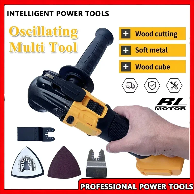 Fit Dewalt Compatible Quick Release Oscillating Tool Brushless Multi-Functional Electric Trimmer 20V Battery Compatible Renovato