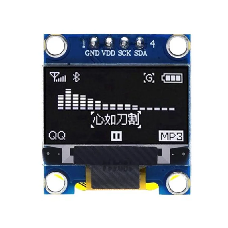 0.96-inch 4-pin OLED Display GND VCC IIC I2C 128X64 Resolution