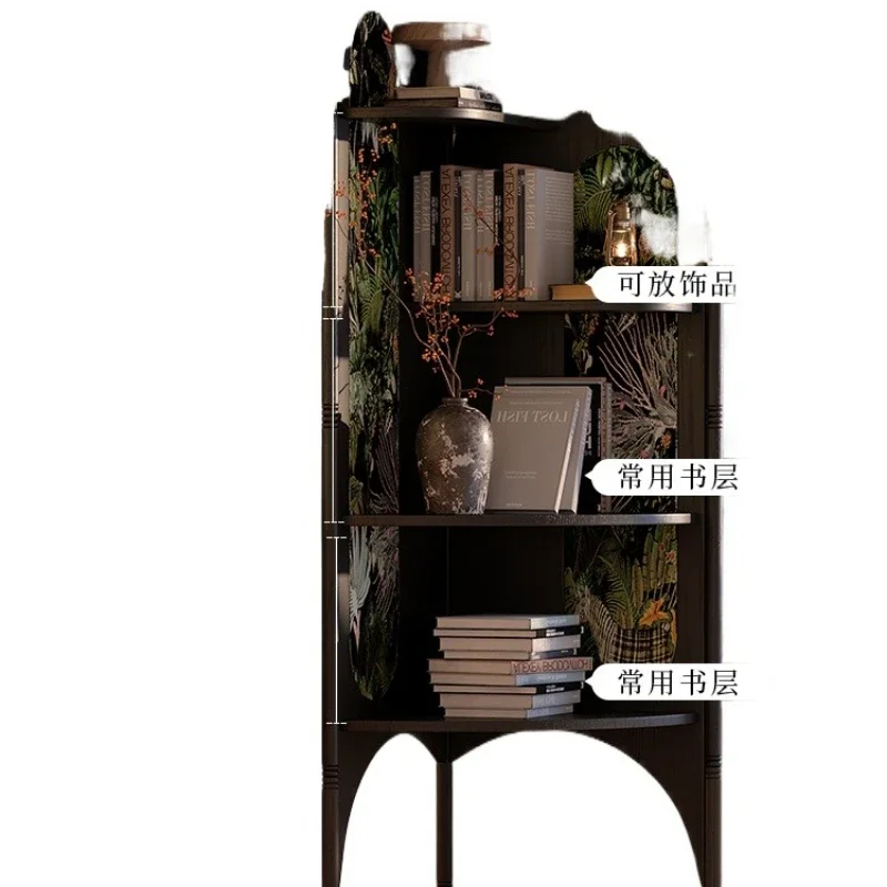 

Corner cabinet, French retro living room, corner storage rack, corner fan