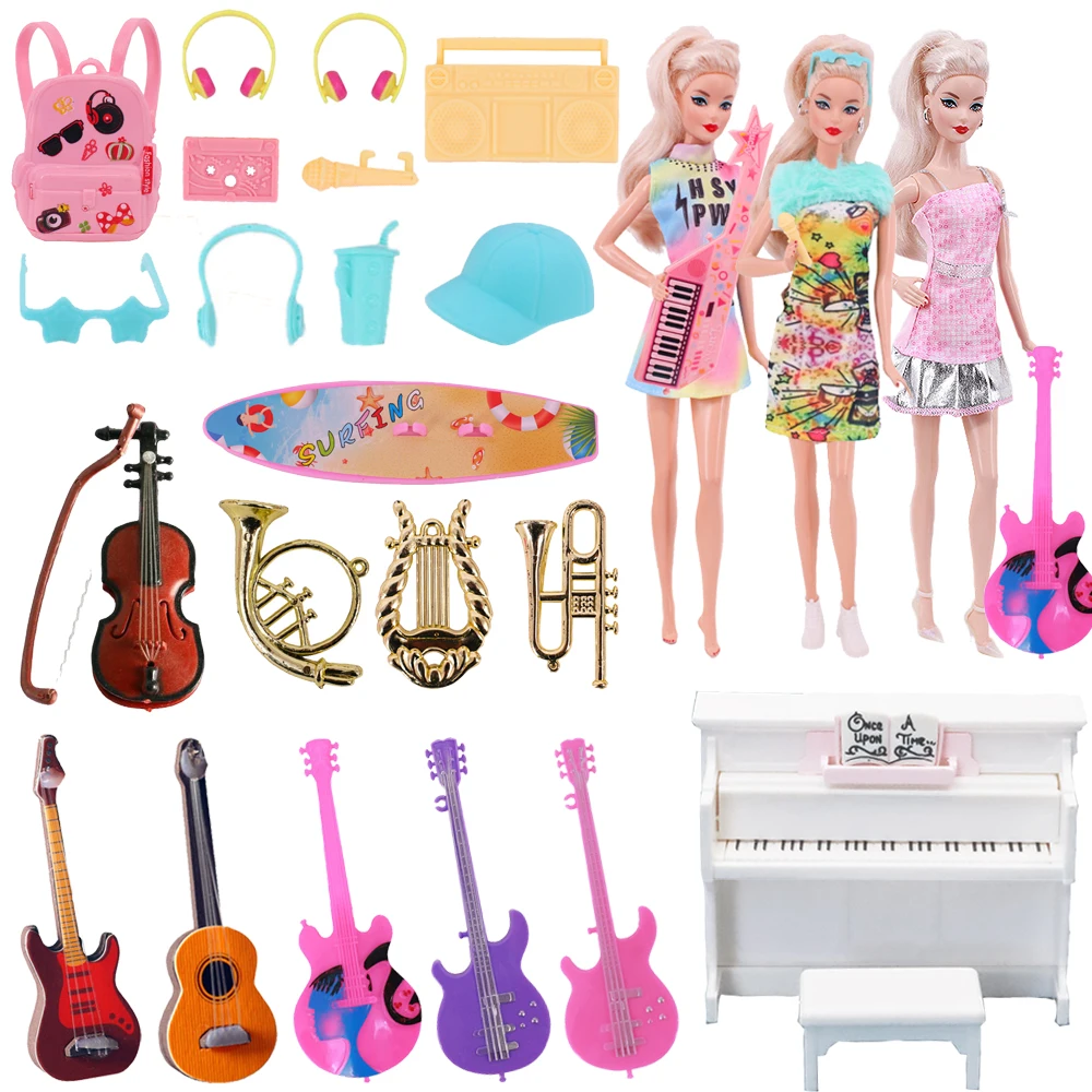 1/12 Dollhouse Musical Instrument Model Classical Guitar Violin For Ob11 1/6Blyth Barbies Doll Accessories Scene Model Kpop Toy