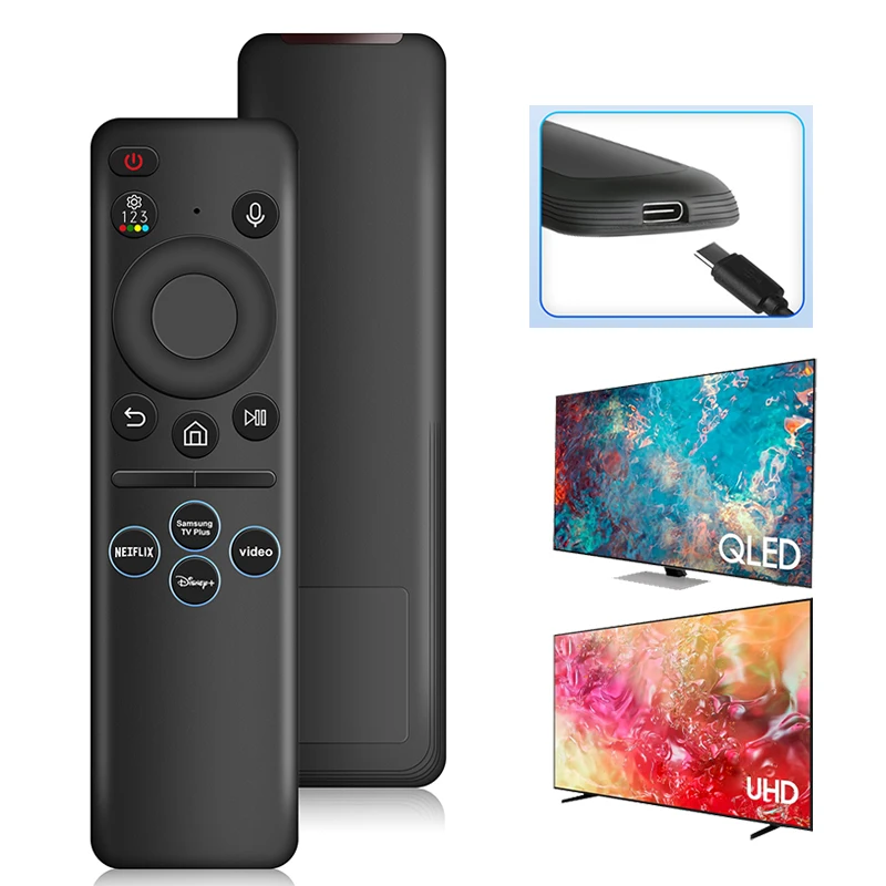 

Voice Remote Control Compatible with Samsung Smart TV Crystal UHD Neo QLED 8K 4K OLED Rechargeable Remote (No Solar Function)