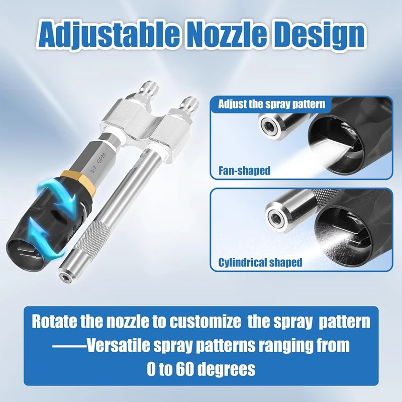 Pressure Washer Chemical Tip M5 Twist Nozzles Long Range Chemical for 3-7 GPM 1/4 Inch Quick Connect
