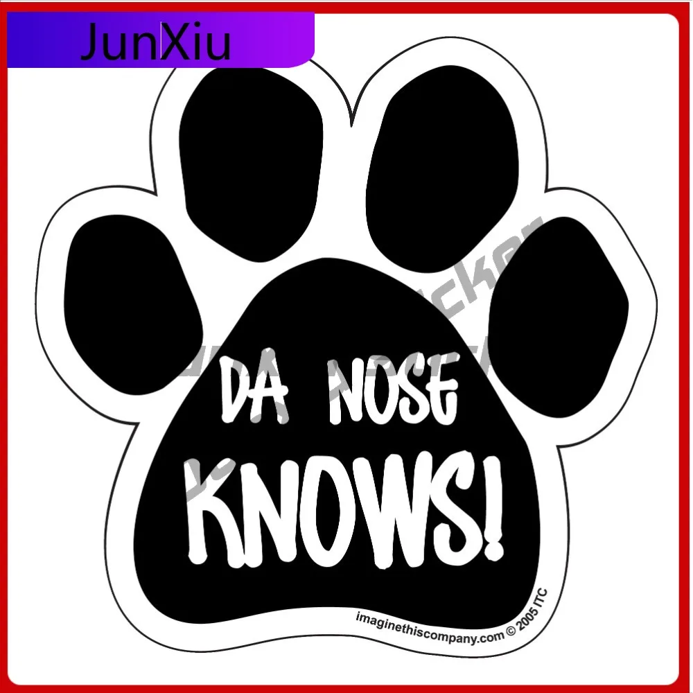 

Da Nose Knows Paw Unique Car Laptop Window Bumper Waterproof Vinyl Decal Gift Cool Cool Funny Cute Cute Retro Aesthetic