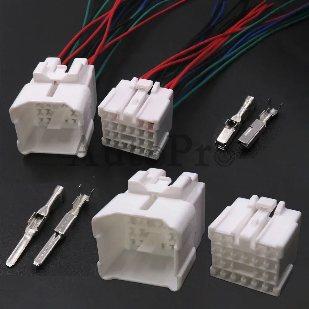 1 Set 20 Hole 6240-5134 6240-1116 AC Assembly Auto Instrument Wire Cable Unsealed Socket Car White Plastic Housing Connector