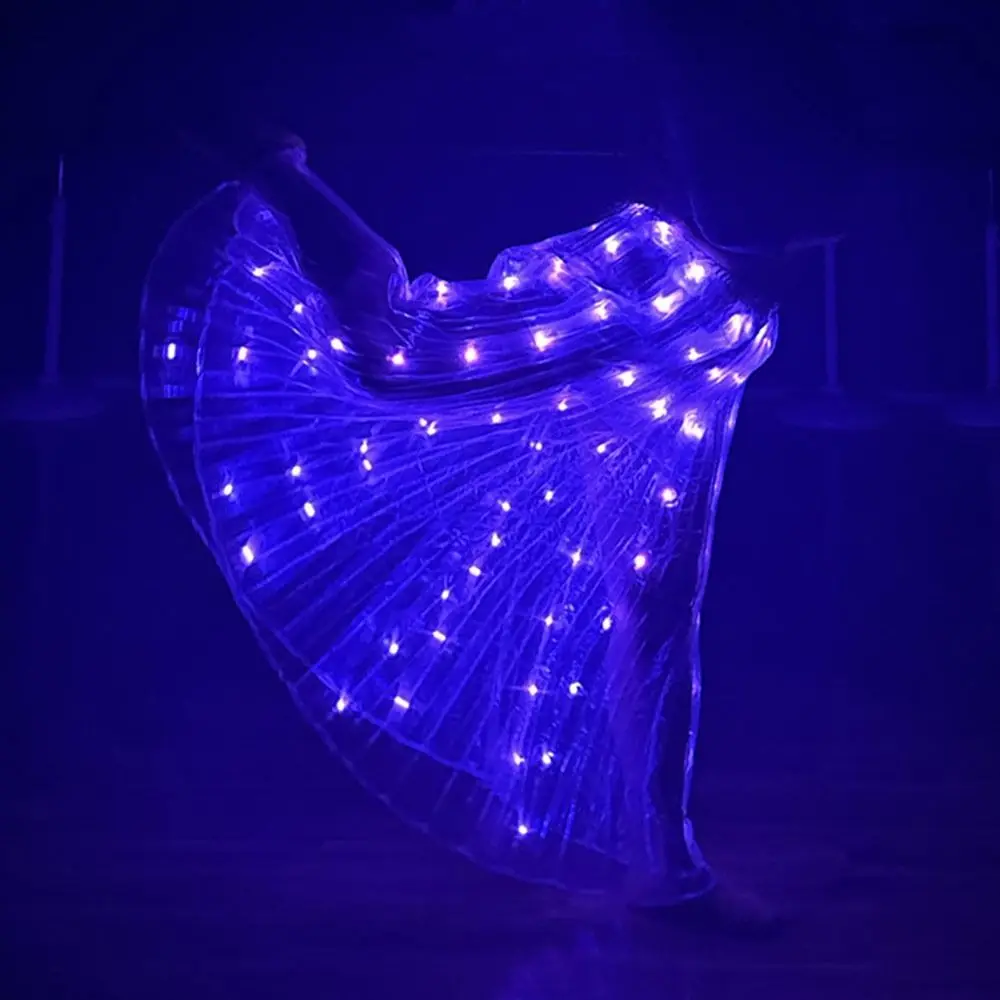 Błyszcząca, świecąca spódnica LED, biała spódnica do tańca brzucha na festiwal, fluorescencyjna spódnica do występów, długa spódnica podświetlana, na występy sceniczne.