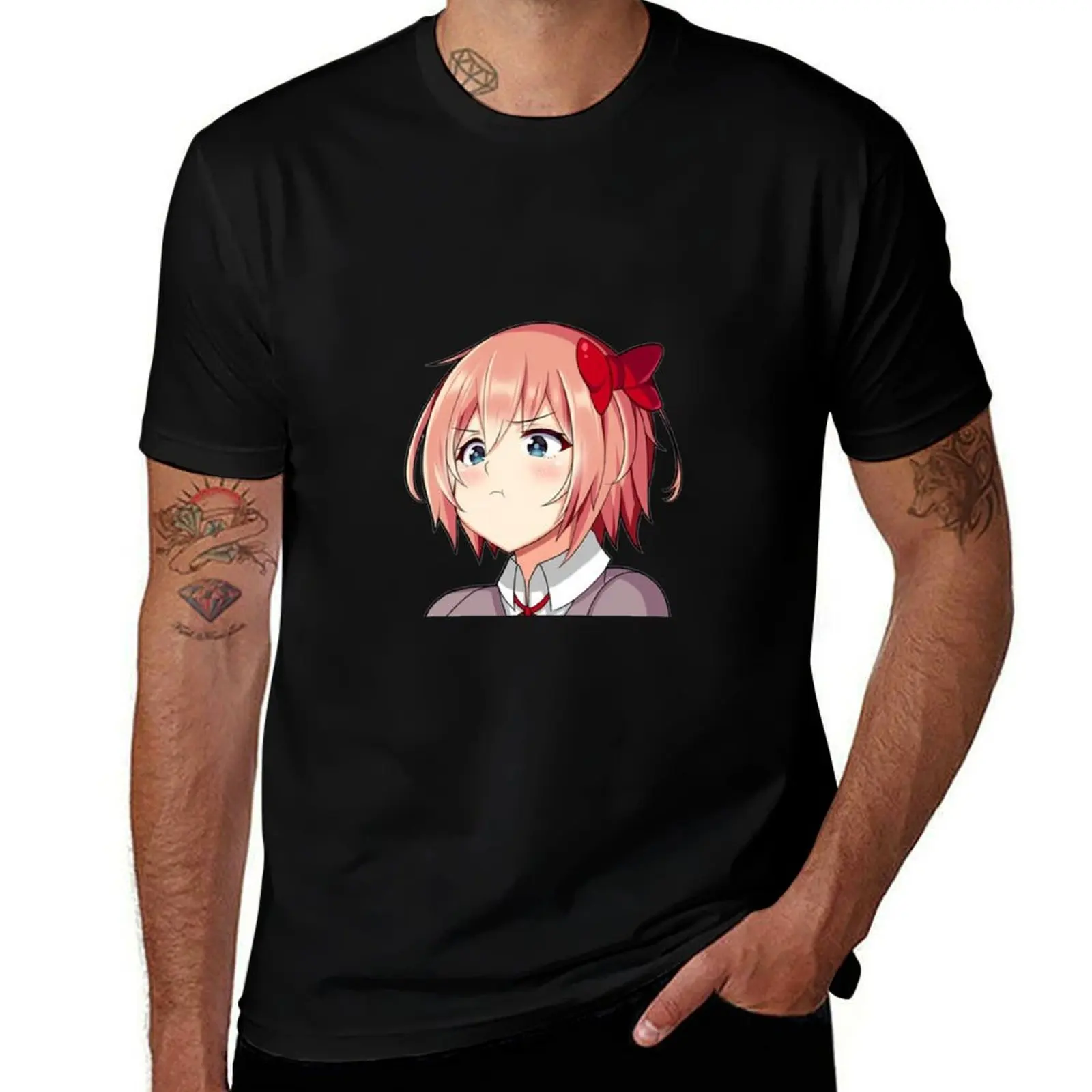 

Natsuki Pout T-Shirt street wear anime shirt tees shirts graphic tee mens workout shirts