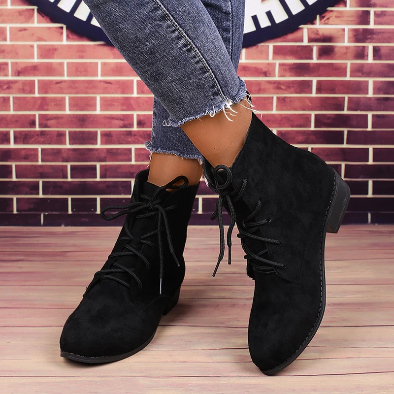 Modischer neuer Stil, bequeme und lässige Damenstiefel, reine Winterfarbe, elegante und sexy Schnürstiefel mit hohen Absätzen