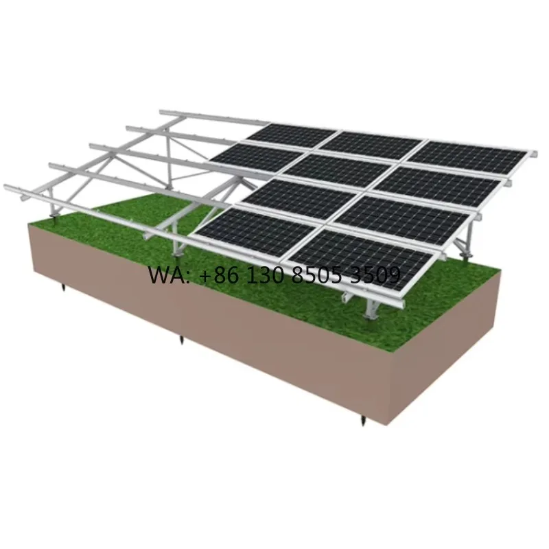 Solar Panel Pole Mounting Steel Ground Support Tilt Adjustable Photovoltaic Structure for Solar Panels