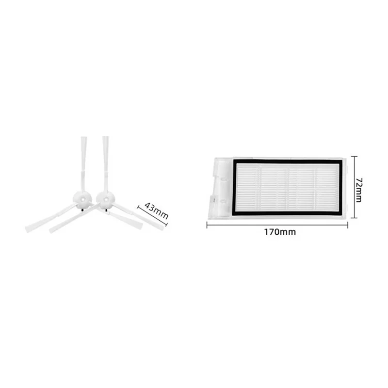 A01M สําหรับ XCLEA H30 Plus/H40 Plus หุ่นยนต์เครื่องดูดฝุ่นอะไหล่ทดแทนหลักแปรงด้านข้าง Hepa Filter