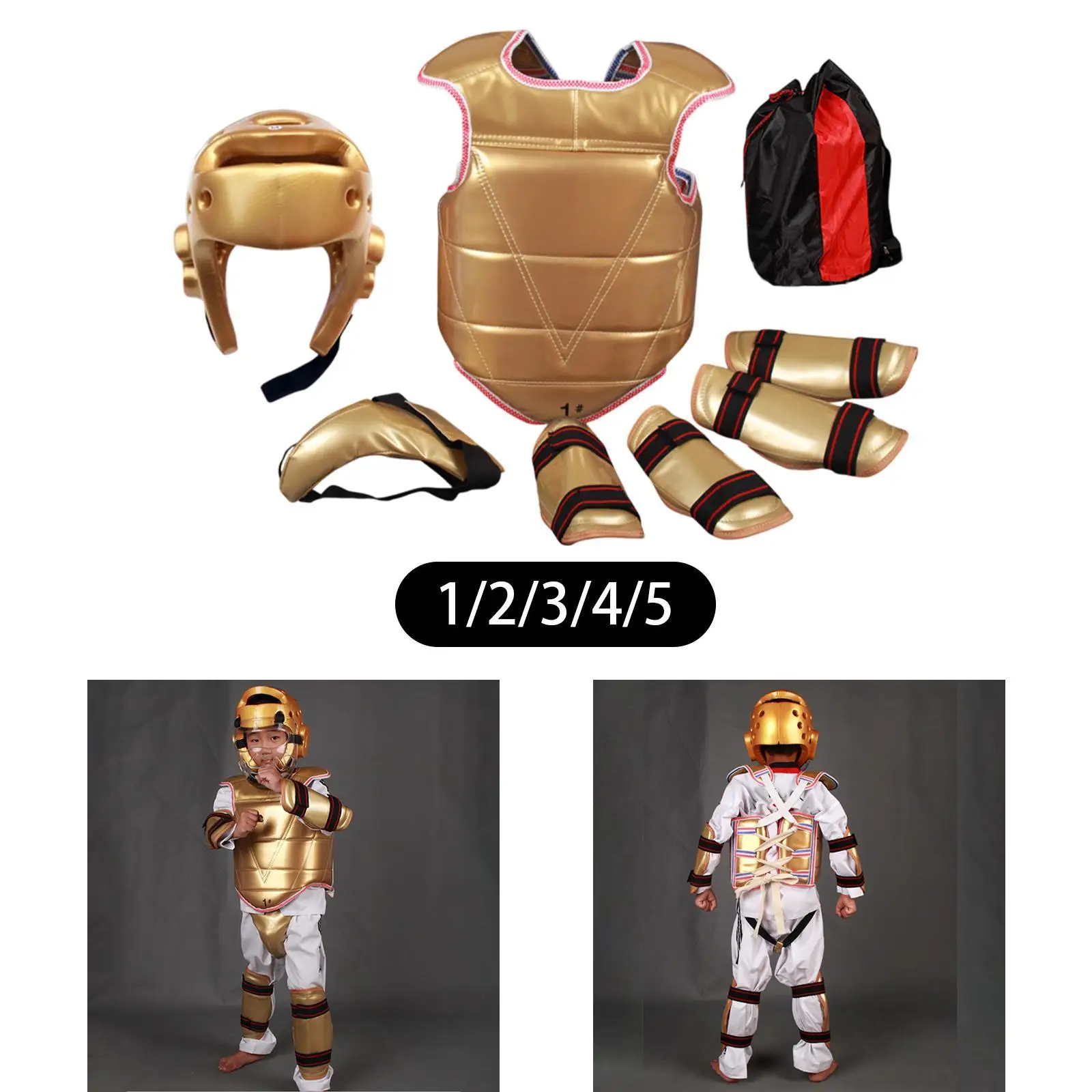 

Boxing Body Protector Set Padded Protective Sleeve Professional Protection Gear for Workout Sanda Grappling Exercise Muay Thai