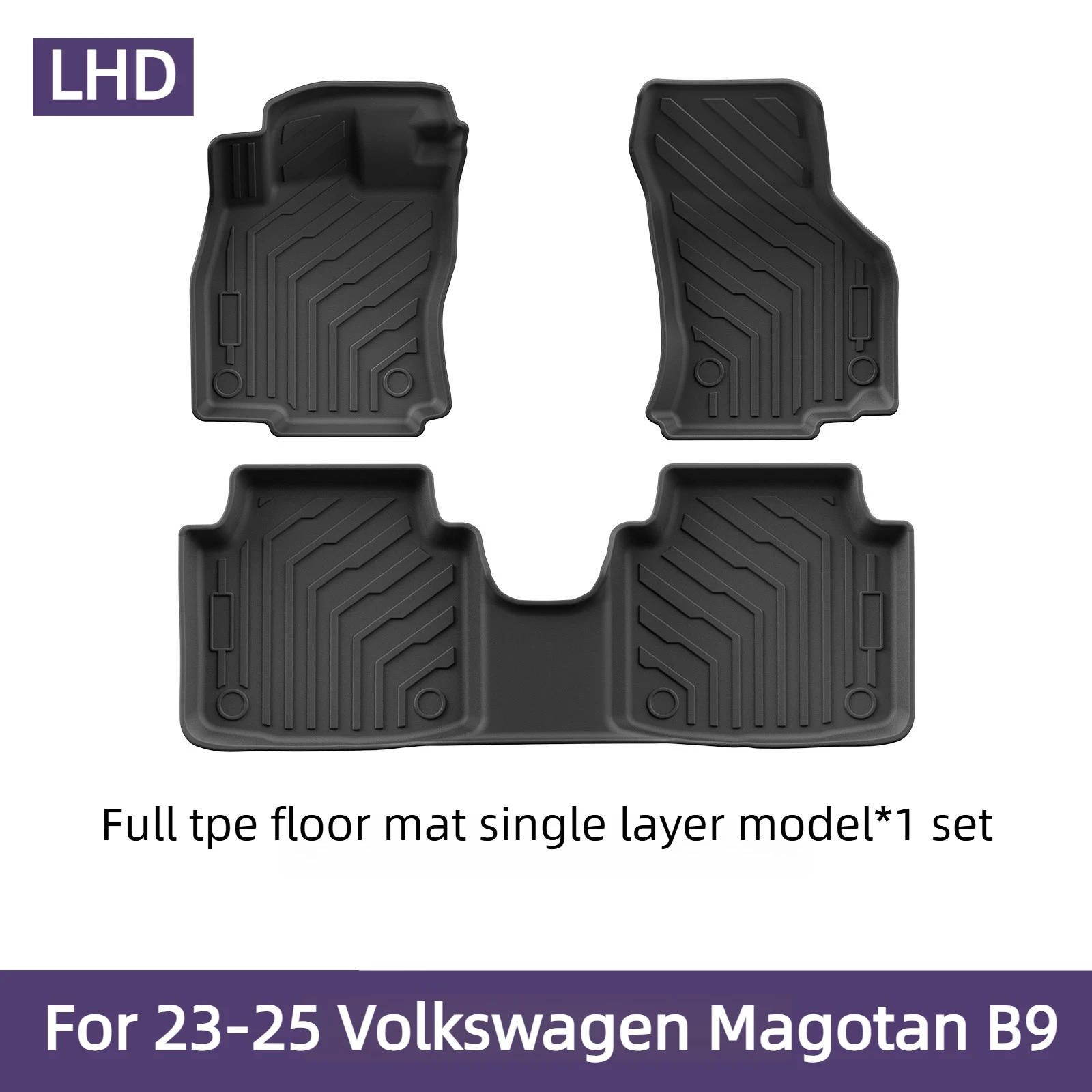 Wholesale-Preferred TPE Floor & Trunk Mats for Volkswagen Magotan B9 (Left-Hand Drive) – Eco-Friendly, Anti-Slip, Custom-Fit