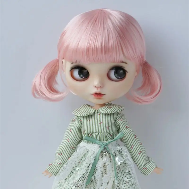 JD805 Cute Double C-Curly Pony Synthetic Mohair BJD Wig 1/12 1/8 OB11 1/6 1/4 1/3 YOSD MSD SD Qbaby Pullip Blythes Doll Hair