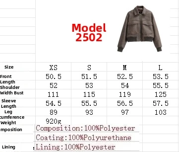 女性の秋のファッションイミテーションレザーアビエイタージャケットコート ZA2025 ヨーロッパスタイルの新しいドレス