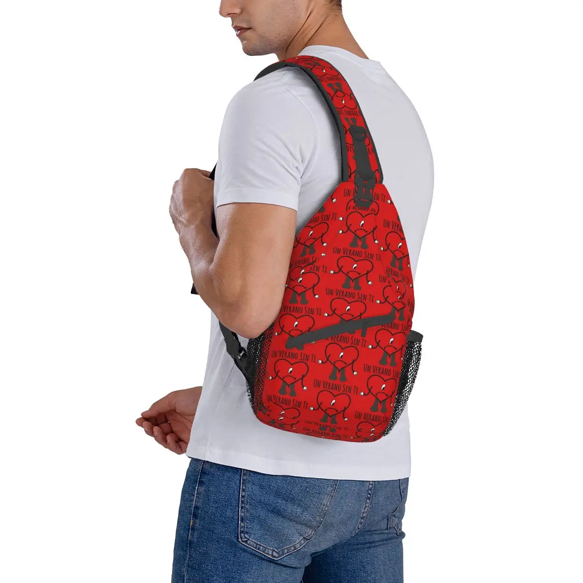 سيئة Crossbody الرافعة حقائب مطبوعة حقيبة الصدر لطيف الأرنب الكتف حقيبة Daypack للمشي السفر التخييم حقيبة