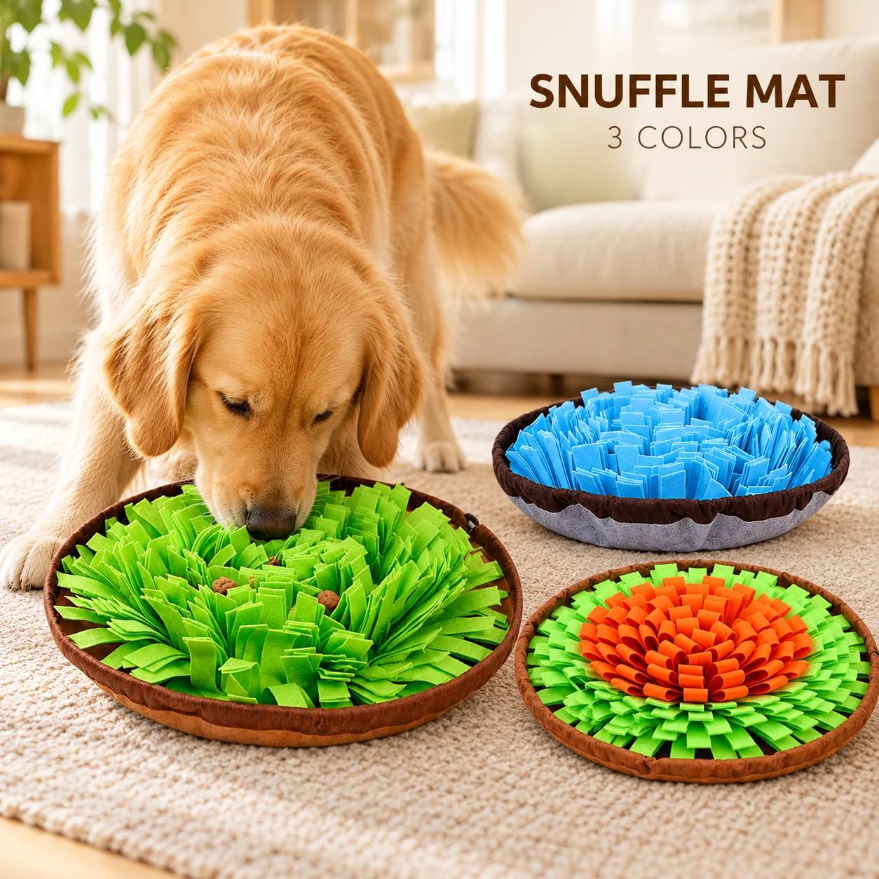 Pet Foraging Mat Dogs Cats Interactive Brain Boosting Feed Game Nosework Training Slow Eating Travel Toy