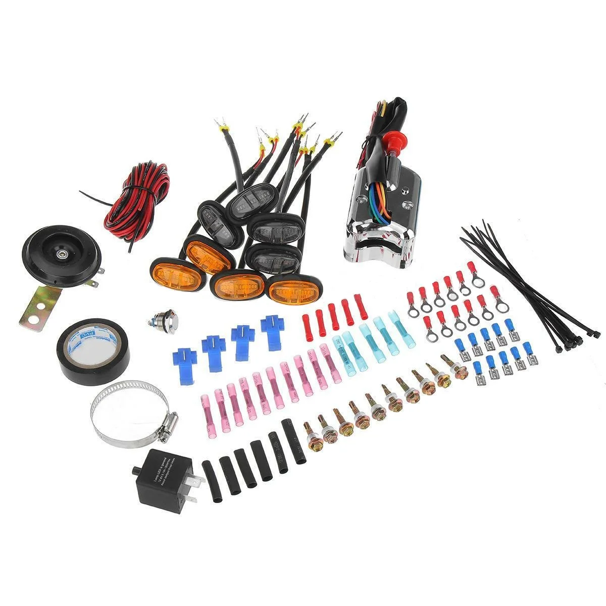 UTV Turn Signal Street Legal Light Kit with Horn switch for Polaris Ranger General RZR 4x4 Project