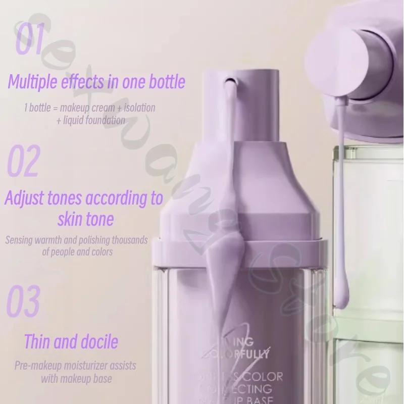 ZEESEA Color Changing Isolation Cream Before Makeup Brightens Skin, Improves Dullness, Invisible Pores, Covers Blemishes 30g