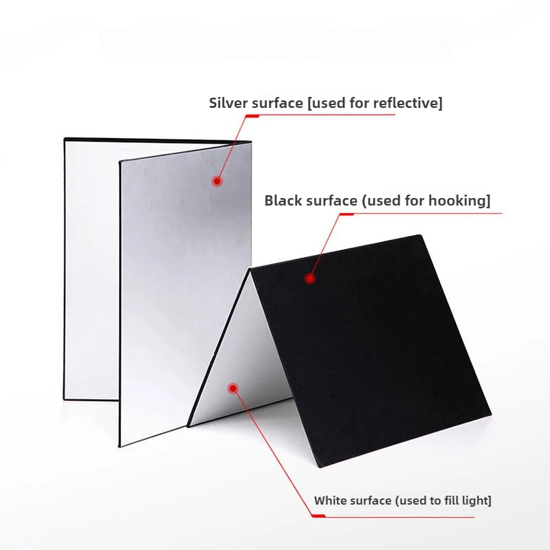 

29cm Photography Cardboard Folding Reflector Thick Paper Book Board Reflective for Camera photo Shooting photography props
