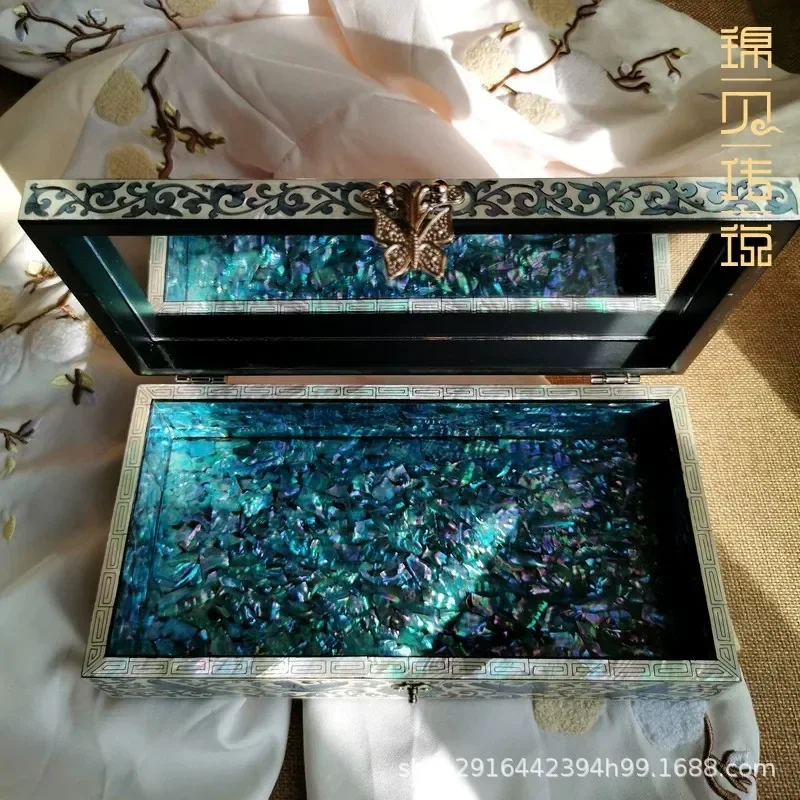 for Jinbei Legend Chinese Princess Wooden Jewelry Box Necklace Storage Organizer Intangible Cultural Heritage Nutin Gift for
