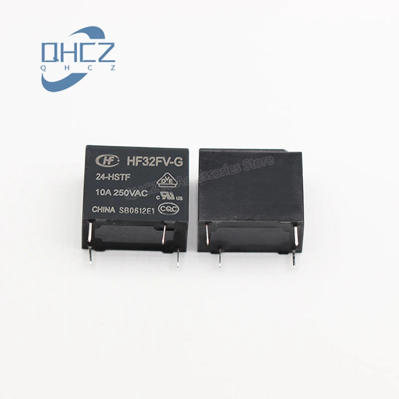 10pcs/lot Relay HF32FV-G-5 12 24-HSTF a group of normally open 4 feet 10A DC5V 5V 12V 24V Relays New and Original In Stock