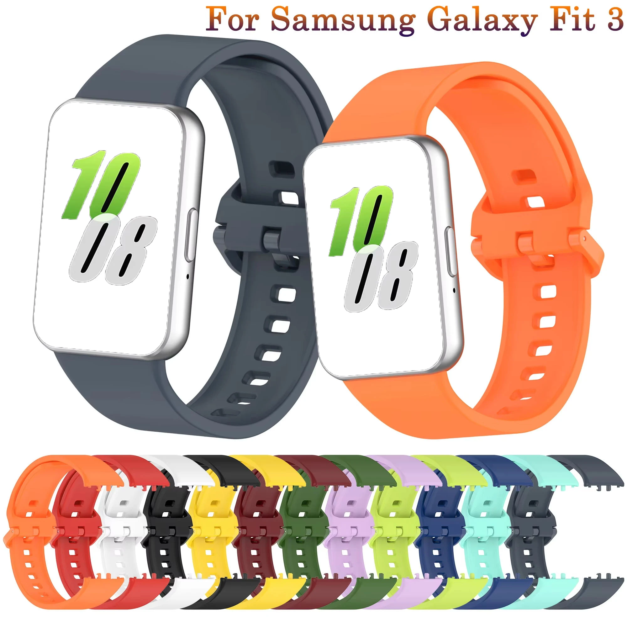

Silicone Band for Samsung Galaxy Fit 3 Strap Smartwatch Rubber Bracelet Correa Sport Band Samsung Galaxy Fit3 Band Accessories