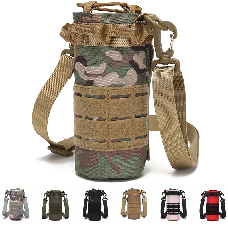 Tactical Molle Waterflesje Outdoor Sport Hydratatie Draagtas Nylon Reisketelpakket Met Schouderriem