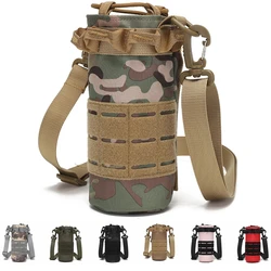 Tactical Molle Water Bottle Pouch Outdoor Sport Hydration Carrier Bag Nylon Travel Kettle Pack with Shoulder Strap