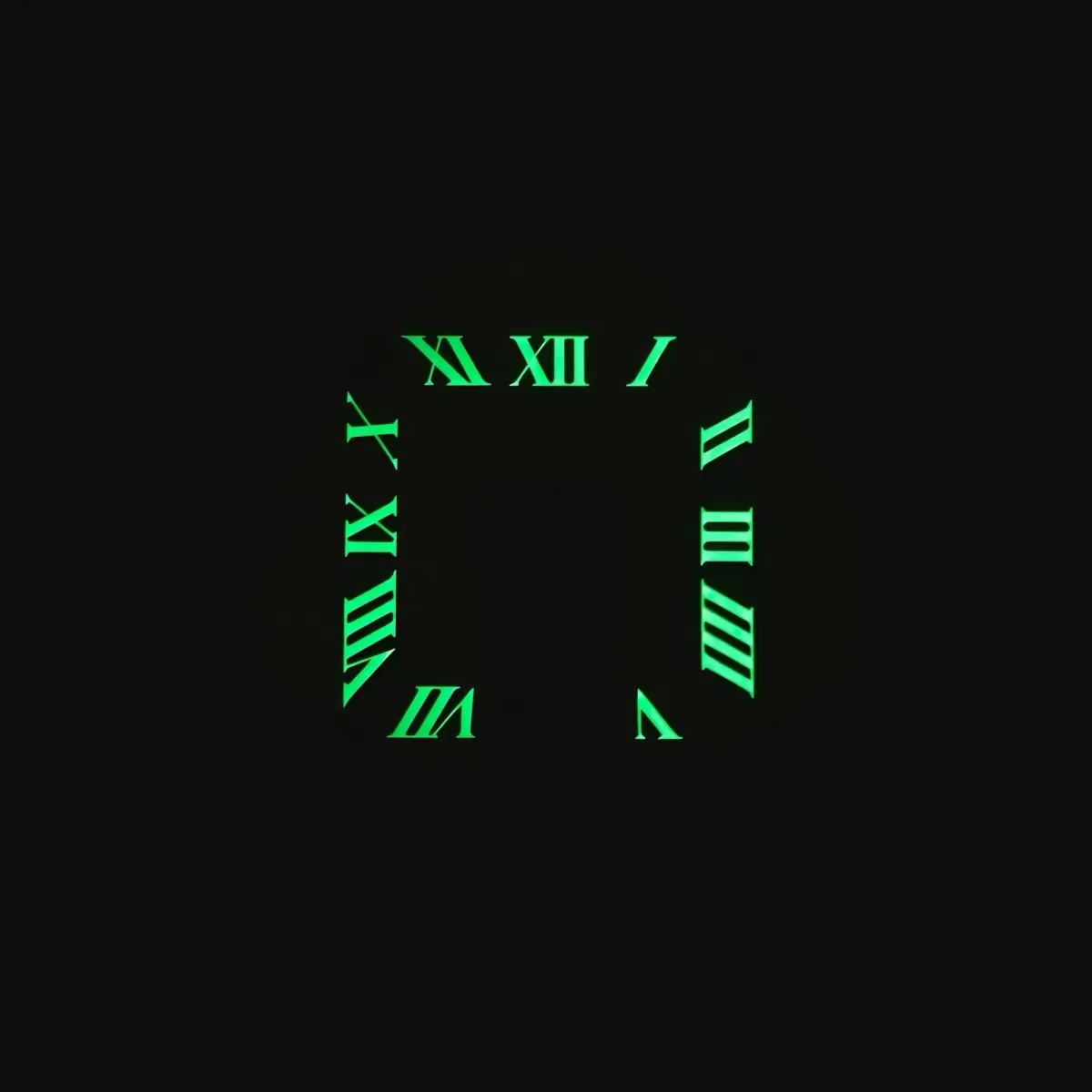 Classic square watch 27mm NH35/36 dial, green lume, original mechanical watch S dial, suitable for Seiko mod