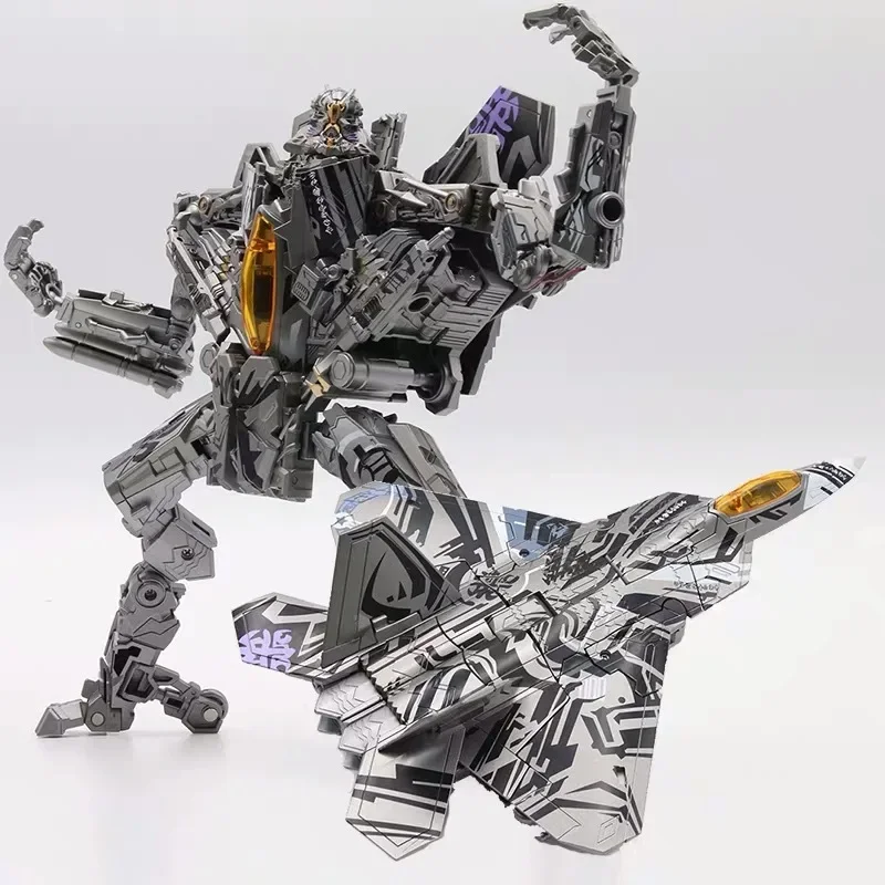 Schwarze mamba transformation spielzeug LS-04S ls04s stern rote spinne ss vergrößerte version modell f16 kämpfer deformation roboter