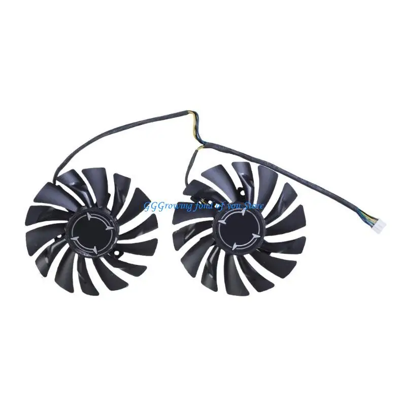

H9EB Graphics Card Cooling Fan for RX470 RX480 RX570 Video Card Optimaled Cooling Effect 4Pin Connection Quiet Running Fan 85MM