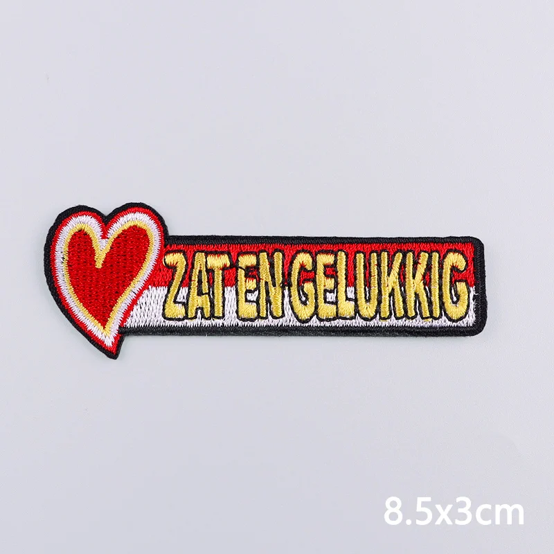 Oeteldonk embleem borduurwerk patch op kleding DIY Nederland carnaval geborduurde patches opstrijkbare patches voor kleding naai badges