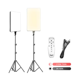 SH LED 2700k-7500k Video Fill Lamp Light Photography Lighting With Tripod Stand Long Arm For Live Stream For Photo Studio