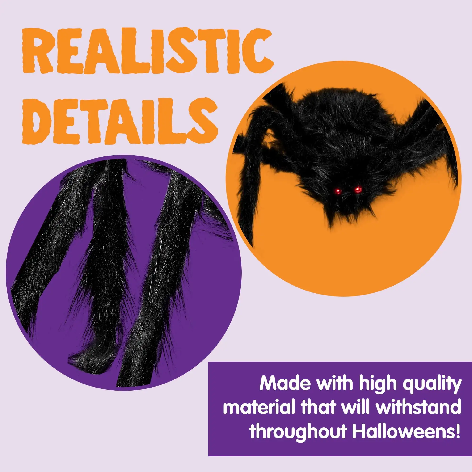 Joyfy 5 ft Giant Spider Halloween Decorations Scary Spider Halloween Outdoor Party Decorations Props Halloween Yard Decorations