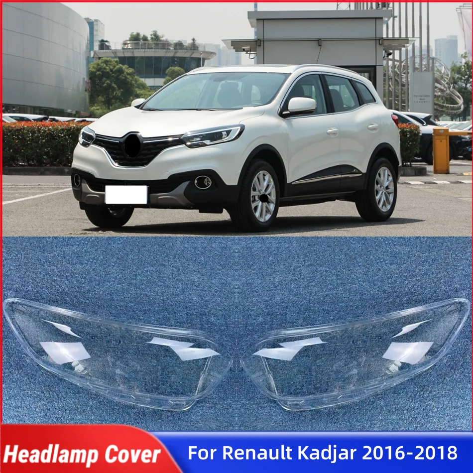 For Renault Kadjar 2016 2017 2018 Car Gadgets Lights Lens Shell Head Lampe Cover Car Front Headlight Lens Cover Lights Shell