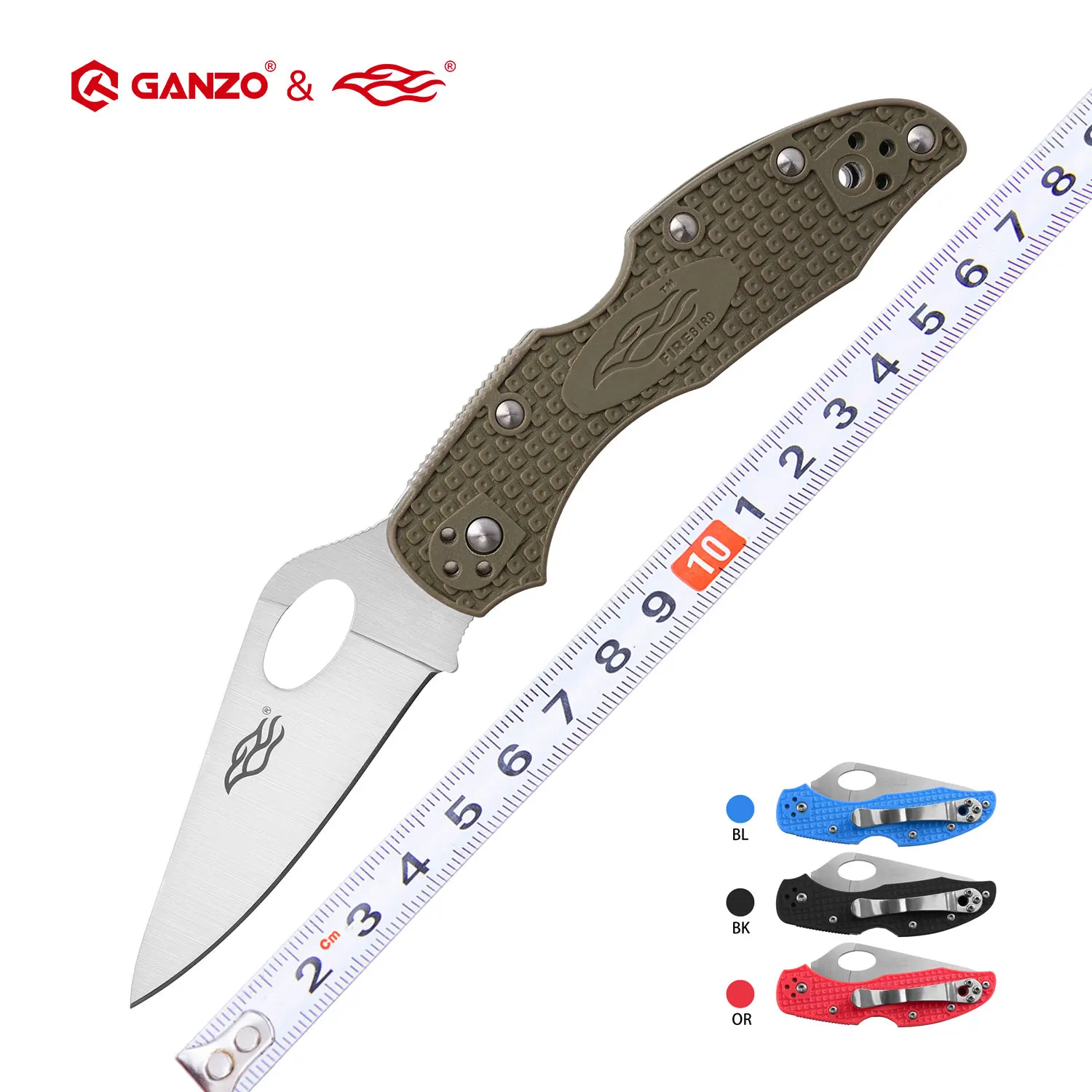 Cuchillo plegable GANZO FBknife F759M 440C, 58-60HRC, superventas, cuchillo de supervivencia de bolsillo, herramienta EDC para acampar al aire libre