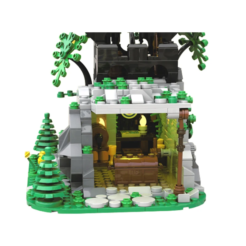 Street View Architecture Series Castle Forest MOC-128713 Building Block DIY Model Collection Experts Education Brick Toys Gift