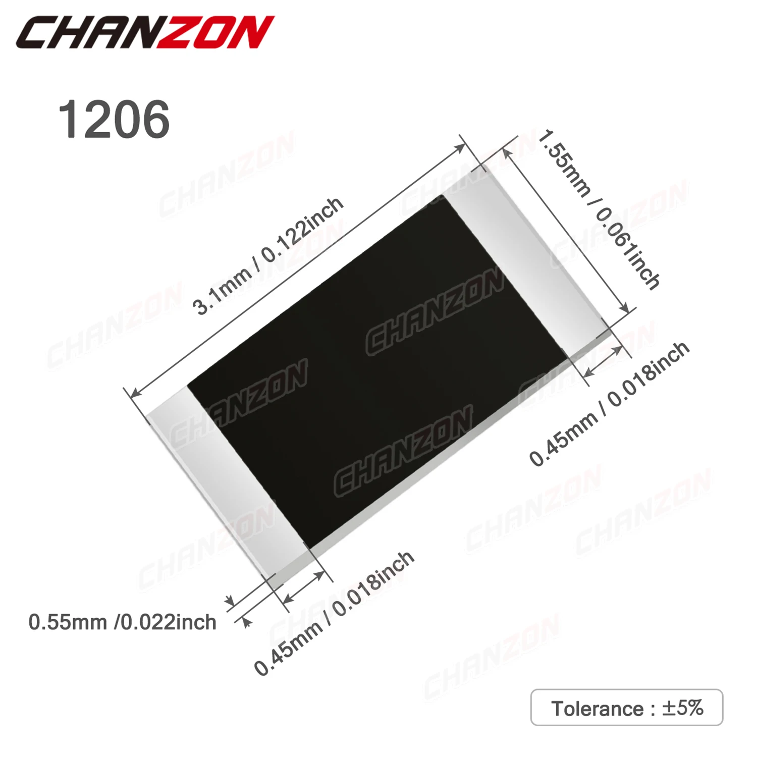 100Pcs SMD 1206 Resistors 0ohm - 10M Ohm 1/4W 1% High Precision Film Chip Fixed Resistance 0.01 0.22 4R7 100 220 330 1K 10K 300K