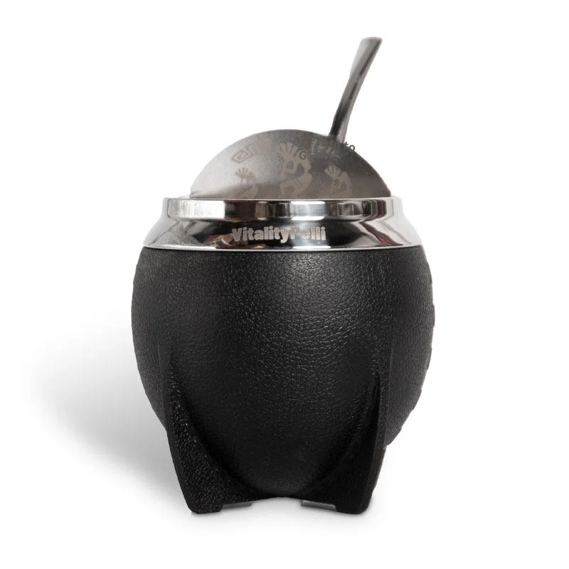 Stainless Steel Vacuum Mate Cup Insulated Yerba Mate Gourd Cup with Bombilla Straw Portable Tea Drinking Cup 3 Colors Available
