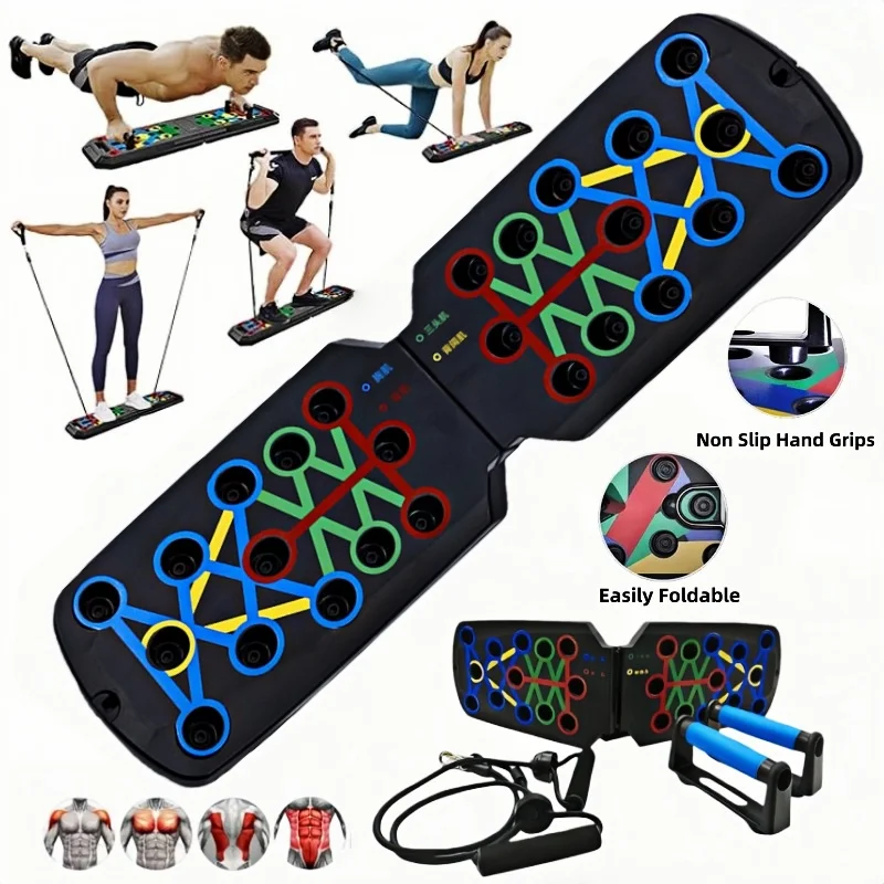 Tavola Universale Per Plank Uomo-Donna - Sistema Multifunzionale Con Barra Per Plank - Attrezzatura Fitness Per Plank - Set Pieghevole Per Plank-image
