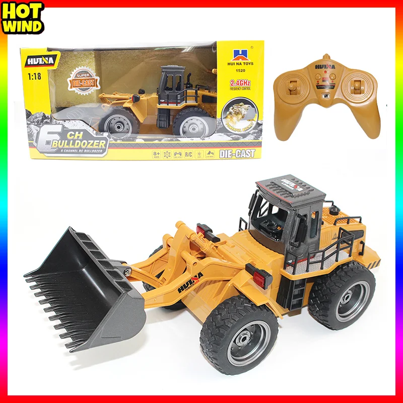 

6-channel Alloy Remote Controlled Excavator Bulldozer 1:18 Engineering Car Children's Toy Car Model Gift Rc Cars