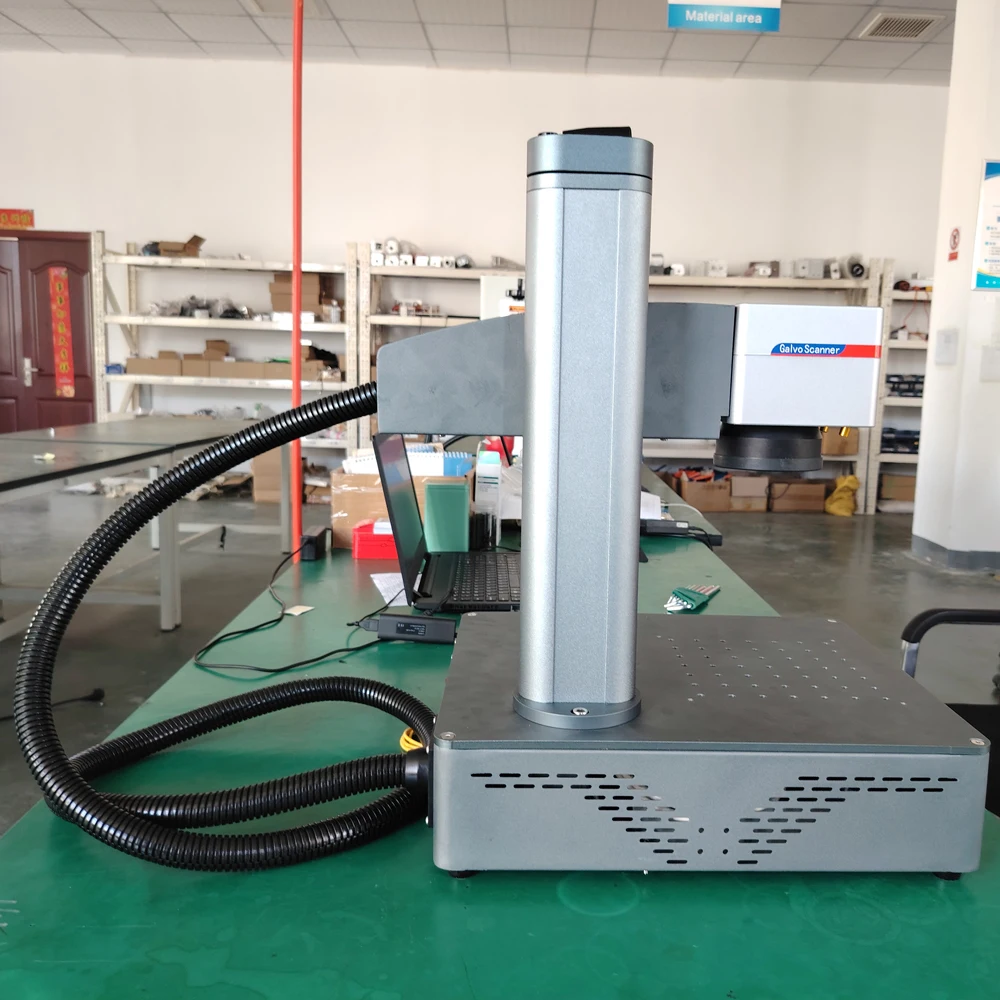 20W 30W Mini desktop fiber laser marking machine for metal and non-metal