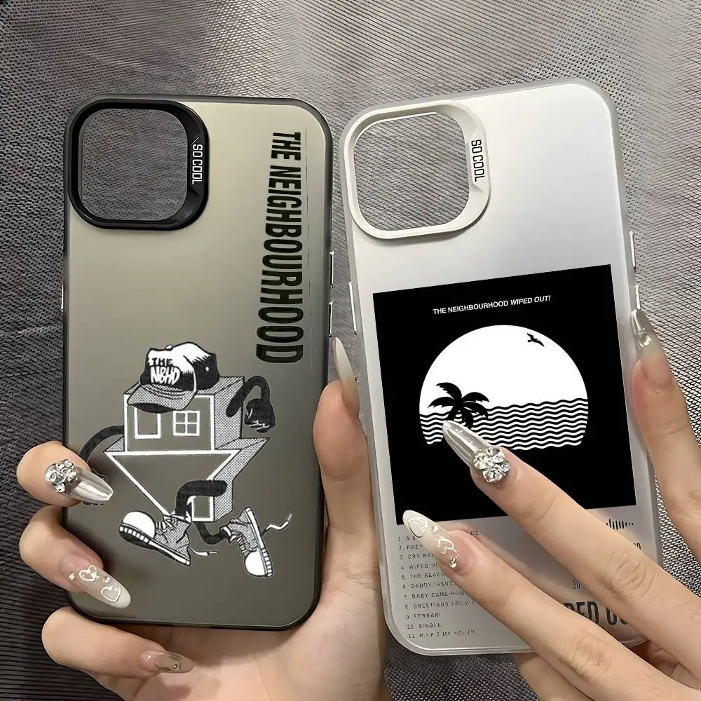 Чехол для телефона The-Neighbourhood Rock Band для iPhone 17, 16, 15, 14, 13, 12, 11 Pro Max, черный, фиолетовый, матовый, лазерный, металлик, Aurora Funda