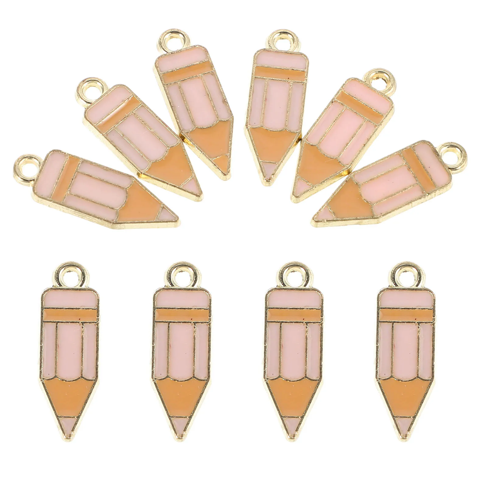 

10Pcs Pencil Charms Alloy DIY Craft Keychain Bag Pendants Handmade Accessories Creative Hanging Decors Necklace Pendants