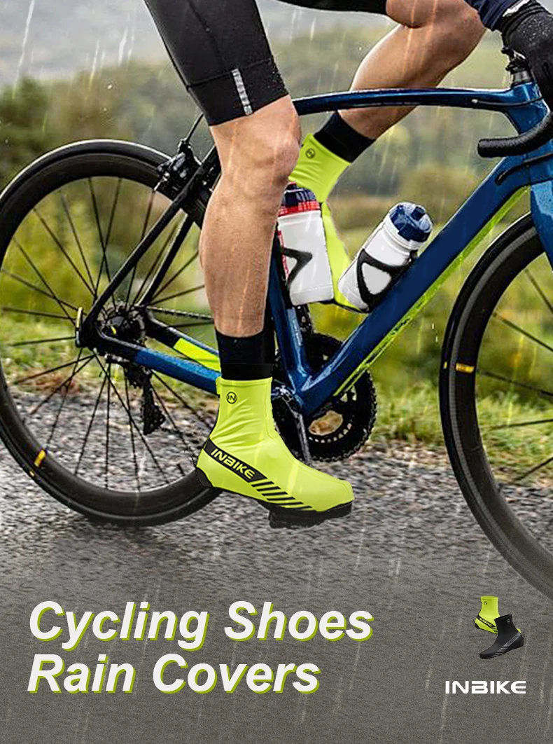 INBIKE Professionelle Fahrrad-Überschuhe für den Winter, wasserdicht, winddicht, mit Fleece-Futter für Rennrad-Mountainbike-Ausrüstung – Detail 1