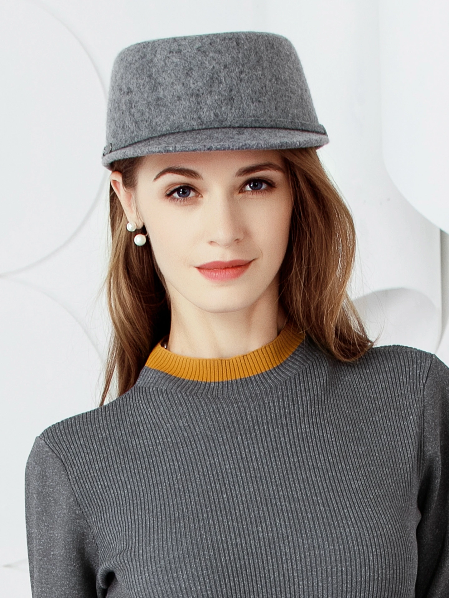 ee-autumn-winter-new-sle-woolen-baseball-cap-women's-faionable-versatile-sli-winter-ape-felt-hat-ort-brim-street