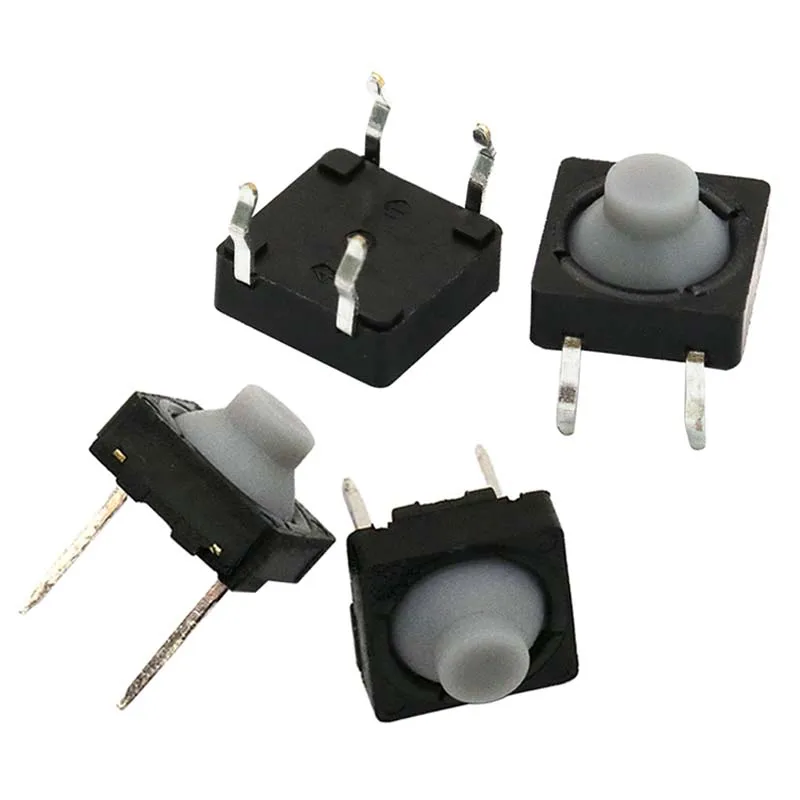 20Pcs Touch switch 8*8*5 Pin 5H Silica Gel Silent Button 8*8*5MM DIP SMD Conductive Silicone Button switch 2pin 8x8x5mm